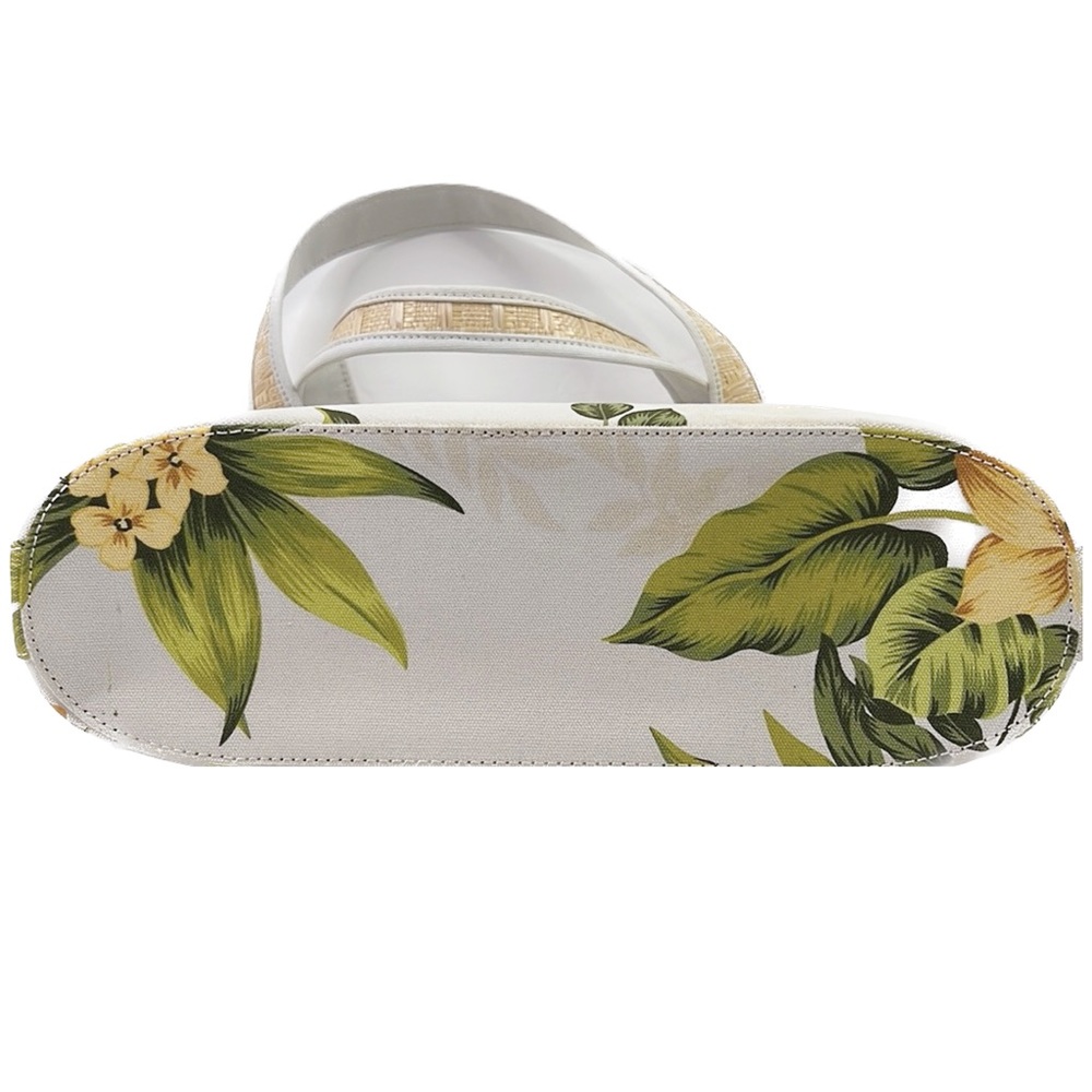 Vintage Caribbean Joe Handbag Tropical Straw Flower Shoulder Purse - Picture 5 of 10